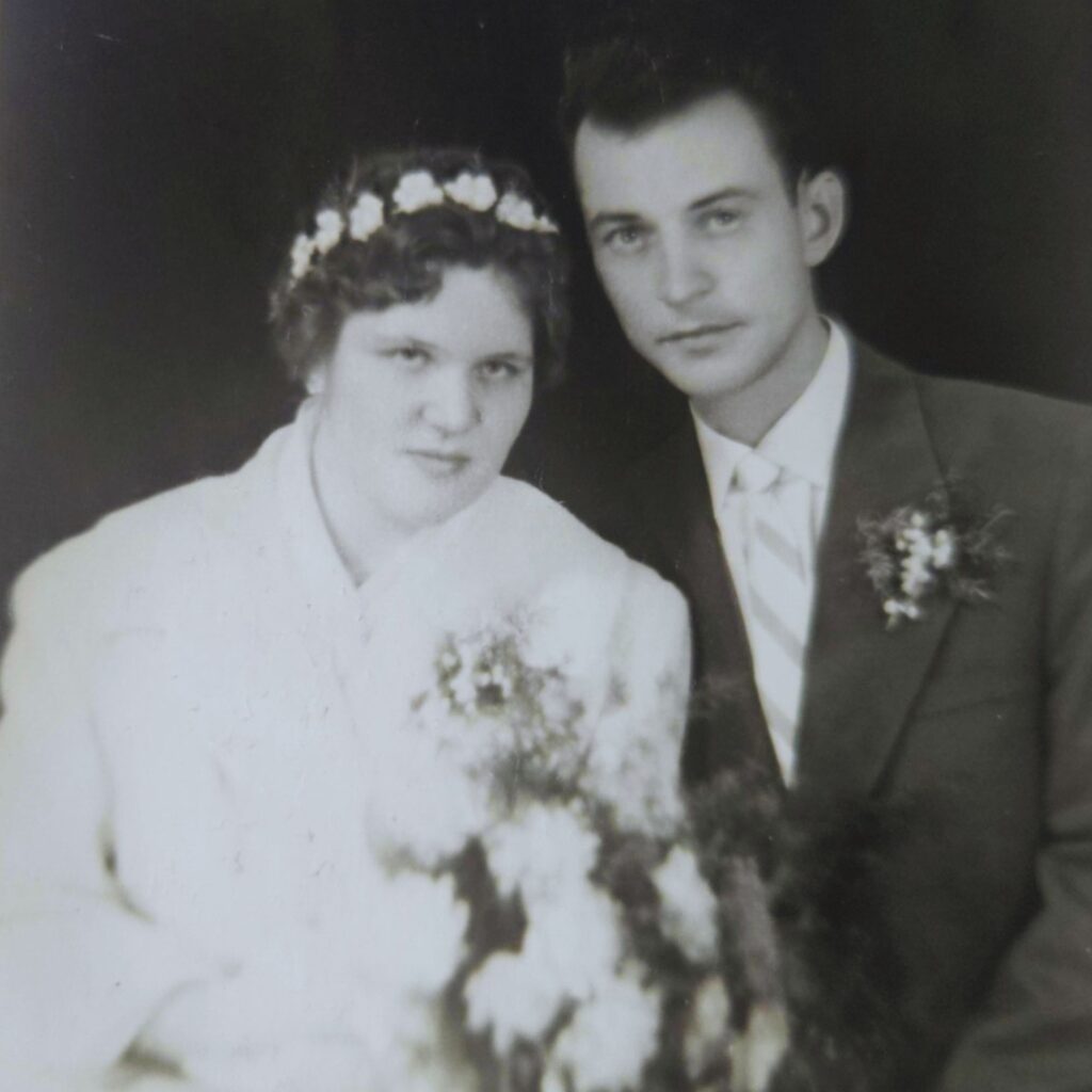 Wedding photo of the grandparents, founders of the Brioni Hills story